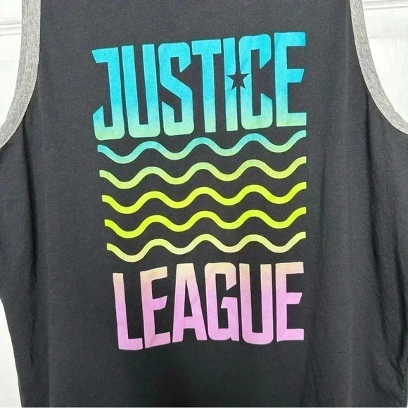 NTD Apparel Justice League Muscle Shirt / Tank Top Black & Grey Size XL - Picture 5 of 16